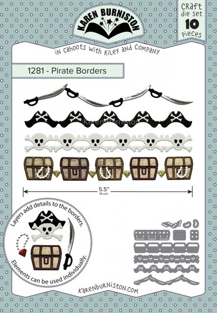 Karen Burniston Karen Burniston Die Set - Pirate Borders Die 1281