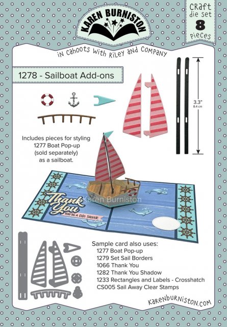 Karen Burniston Karen Burniston Die Set - Sailboat Add-ons 1278