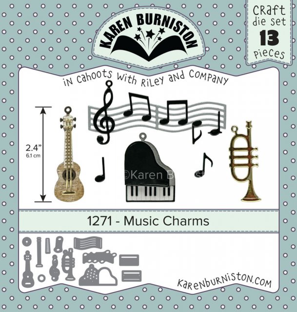 Karen Burniston Karen Burniston Die Set - Music Charms 1271