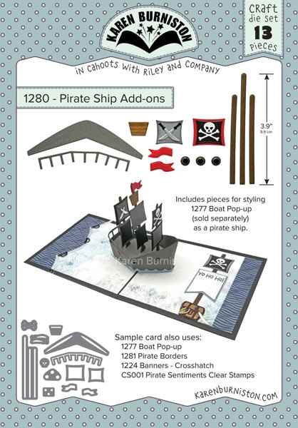 Karen Burniston Karen Burniston Die Set - Pirate Ship Addons 1280