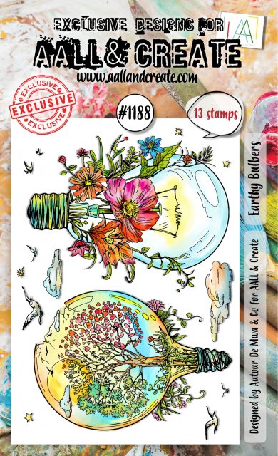 Aall & Create Aall & Create A6 STAMP SET - EARTHY BULBERS #1188