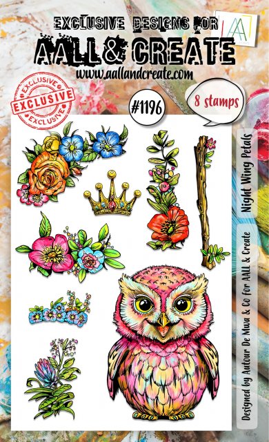 Aall & Create Aall & Create A6 STAMP SET - NIGHT WING PETALS #1196