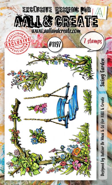 Aall & Create Aall & Create A7 STAMP SET - A6 STAMP SET - SWING GARDEN #1197