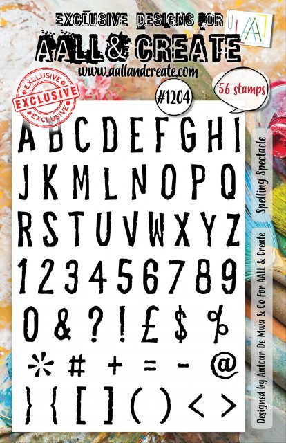 Aall & Create Aall & Create A5 STAMP SET - SPELLING SPECTACLE #1204