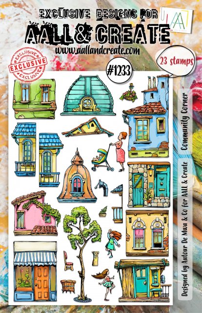 Aall & Create Aall & Create A5 STAMP SET - COMMUNITY CORNER #1233