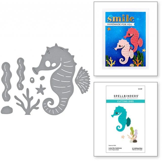 Spellbinders Spellbinders Luna the Seahorse Etched Dies S1-137