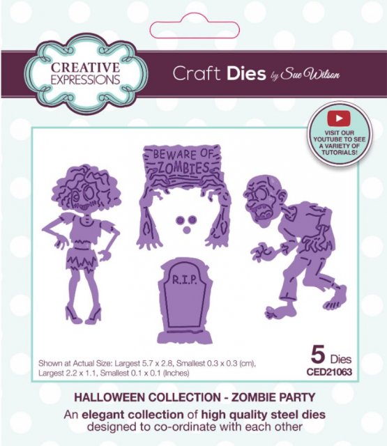 Creative Expressions Creative Expressions Sue Wilson Halloween Zombie Party Craft Die