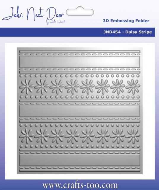 John Next Door John Next Door - 3D Embossing Folder - Daisy Stripe JND454