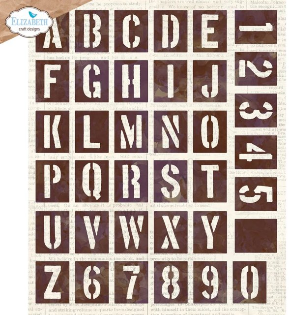 John Next Door Elizabeth Craft Designs - Stencil Alphabet Die 2173