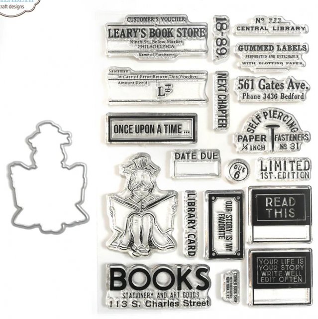 Elizabeth Craft Designs Elizabeth Craft Designs - The Bookstore Stamp and Die Set CSD374