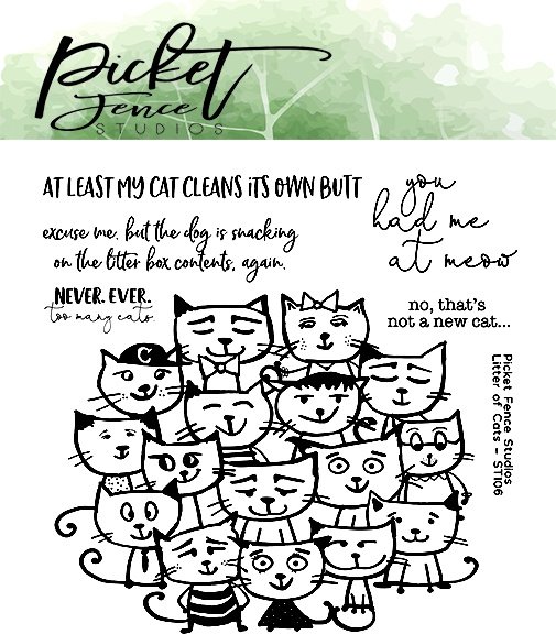 Picket Fence Studios Picket Fence Studios Litter of Cats Clear Stamps (ST-106)