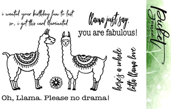 Picket Fence Studios Picket Fence Studios Lots of Llama Love Stamp A117