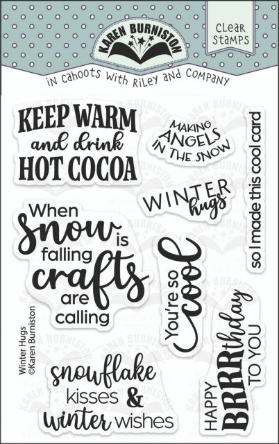 Karen Burniston Karen Burniston Die Set - Winter Hugs Clear Stamp CS007