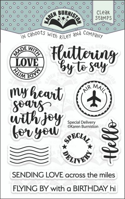 Karen Burniston Karen Burniston Die Set - Special Delivery Clear Stamps CS009