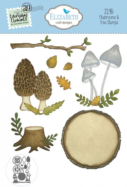 Elizabeth Craft Designs Elizabeth Craft Designs - Mushrooms & Tree Stumps Die 2198