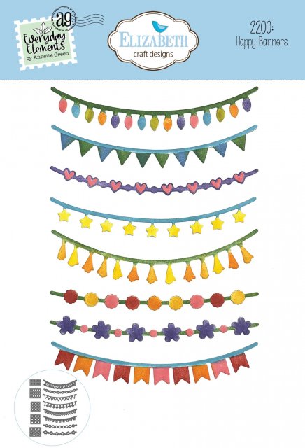 Elizabeth Craft Designs Elizabeth Craft Designs - Happy Banners Die 2200