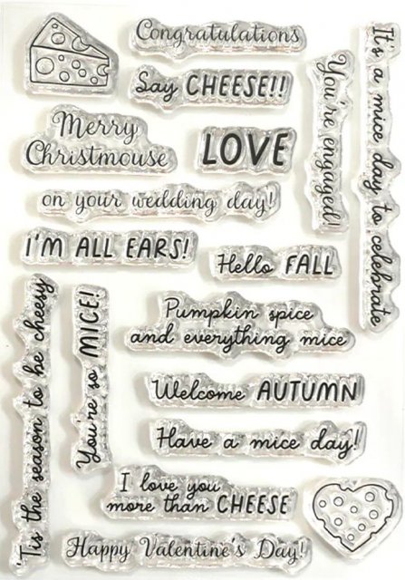 Elizabeth Craft Designs Elizabeth Craft Designs - Mice Sentiments Clear Stamp CS387