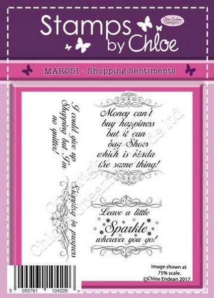 Stamps by Chloe Stamps By Chloe - MAR051a Shopping Sentiments - £5 Off Any 4 Chloe