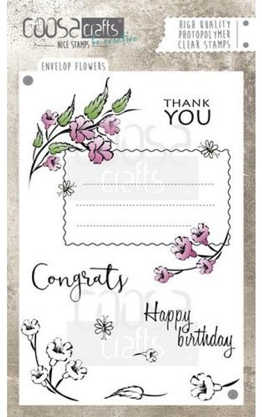 Coosa COOSA Crafts Clear Stamps A6 -Envelope Flowers