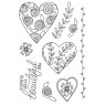 Julie Hickey Julie Hickey Designs Mary's Hearts & Florals A6 Stamp Set DS-MG-1023