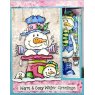 Woodware Woodware Clear Singles Top Hat Snowman 4 in x 6 in Stamp Set FRS1056