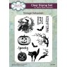 Creative Expressions Creative Expressions Taylor Made Journals Vintage Halloween 6 in x 8 in Clear Stamp Set